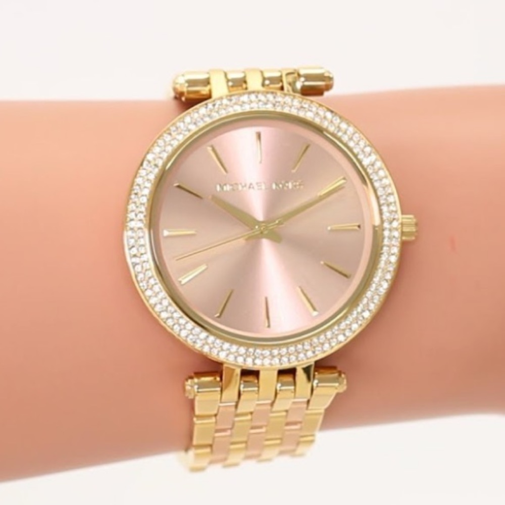 Michael Kors Gold and Rose Gold Darci Watch